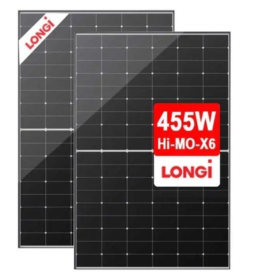 Monokristalline Solarzelle Longi Hi-Mo 6 LR5-54HTH 445-455W Halbzellen Einzelglas