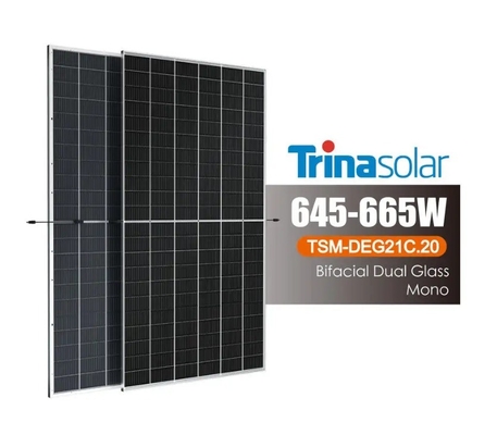 Trina TSM-DEG21C.20 Monokristalline Solaranlage mit bifazieller PERC-Zelle und 210 mm