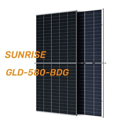 Monokristalline Silizium-Zwei-Seiten-Solarkollektor 132 Zellen 560W-580W IP68 Verbindungskiste
