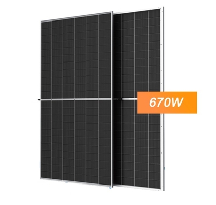 210mm Halbschnittzelle Typ N Bifacial Dual Glass Solar Panel 695W Photovoltaik-PV-Modul