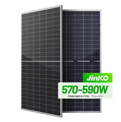 570W-590W Bifacial Dual Glass Monocrystalline Halbzellmodul für Solarenergiesysteme