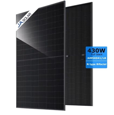 JA Solarpanel JAM54D41 430W-455W Photovoltaik-Halbzellen-Full Black-Modul für das Solarsystem