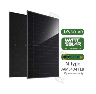 JA Solar 430W-455W Vollschwarz N-Typ Bifacial Double Glass Mono Modul JAM54D41LB