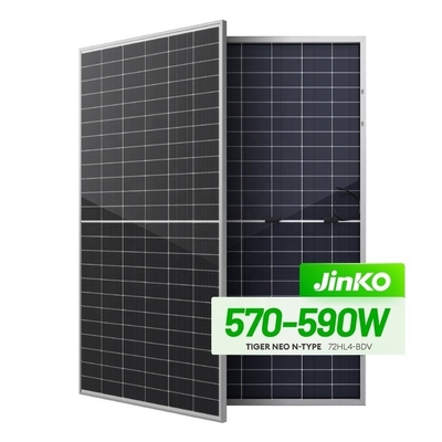 Anodisierte Aluminiumlegierungsrahmen 570W-590W Jinko-Solarzellen für Solarstromsystem